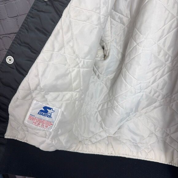 Vintage Starter Los Angeles Kings Varsity Jacket Satin Quilted Size Small - Picture 9 of 11